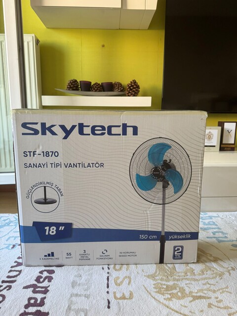 18 İNÇ SANAYİ TİPİ 2 YIL GARANTİLİ SKYTECH MARKA VANTİLATÖR