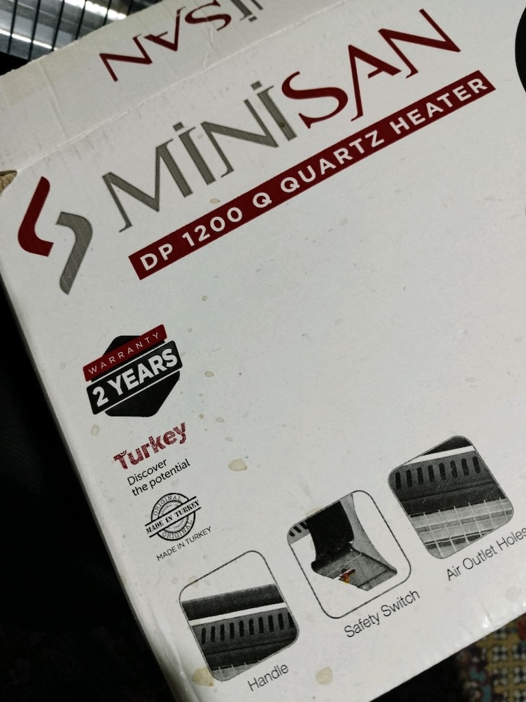 YENİ KUTUSUNDA MİNİSAN 1200 WATT 3 REZİSTANSLI 2 KADEMELİ ISITICI - 2