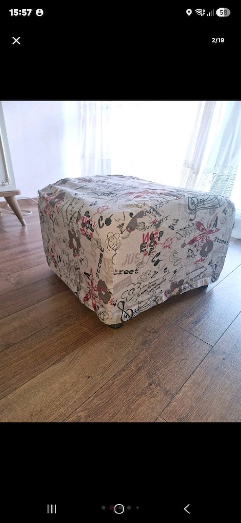 IKEA Desenli Kumaş Puf - 13