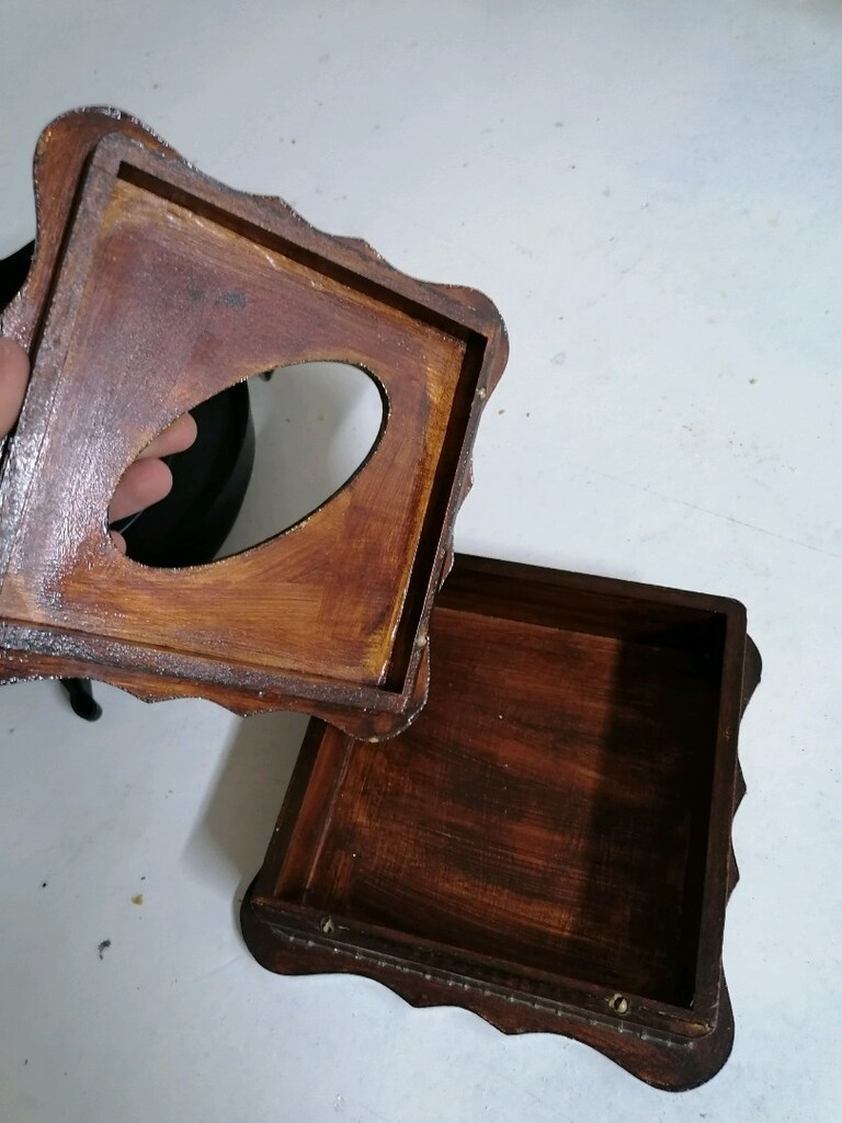 Vintage Nostaljik Ahşap Kutu, peçetelik - 2