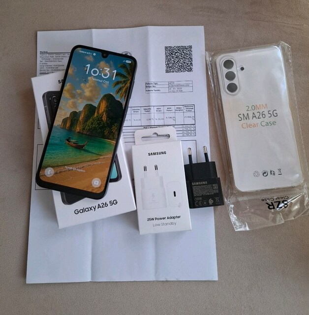 SAMSUNG A26 5G 6/128GB ORİJİNAL ŞARJ ALETİ İLE..