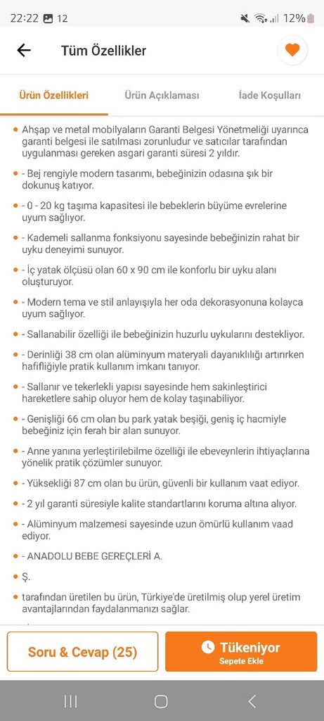 Anne yanı beşik sifir kademeli - 14