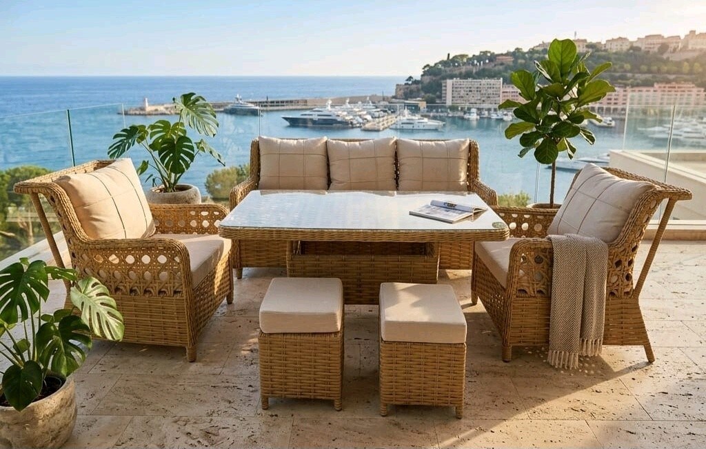 rattan koltuk takımı, bahçe balkon mobilyasi, rattan - 5