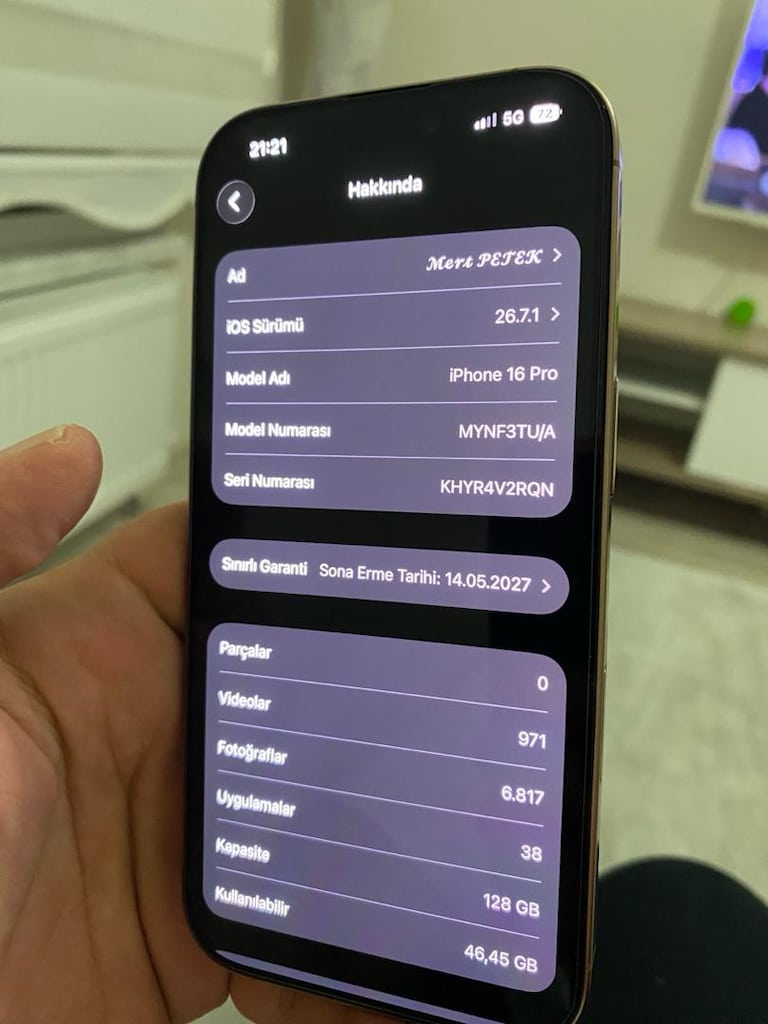 Akıllı Telefon 16 pro gold - 8