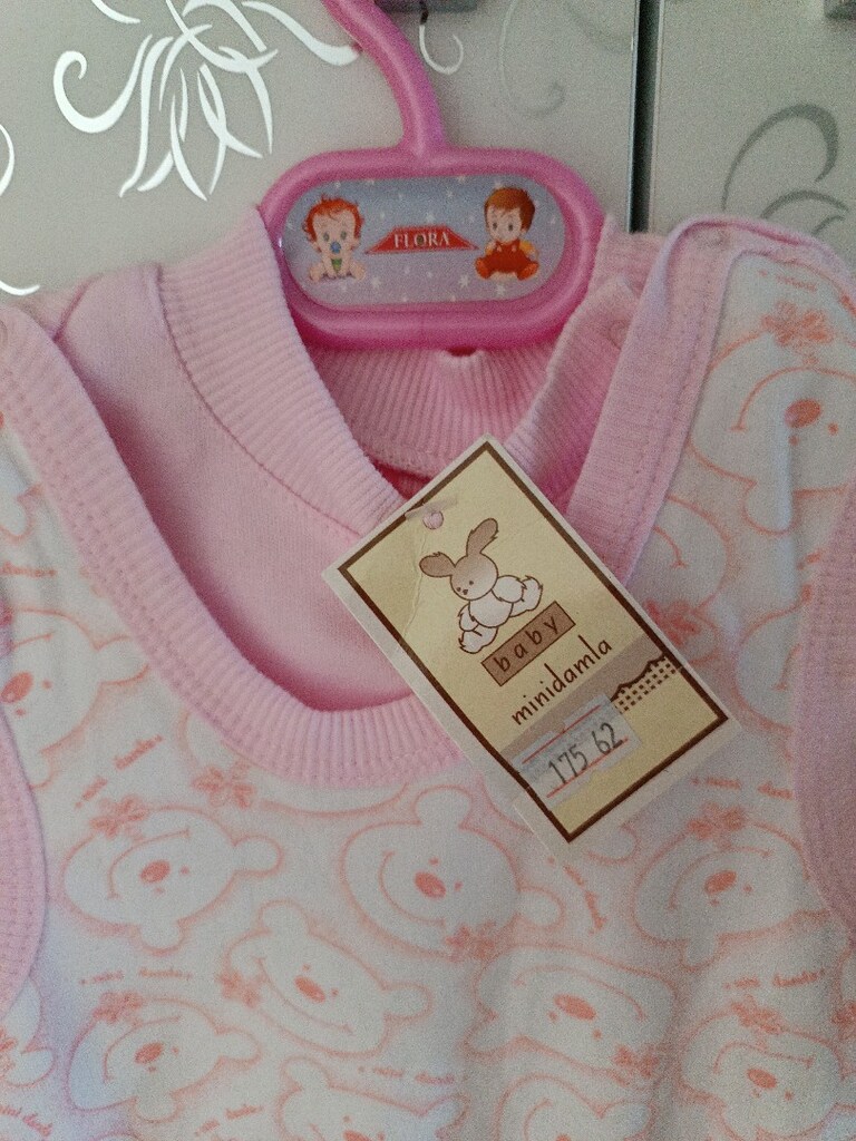 Etiketli Mini Damla Bebek ikili takım - 2