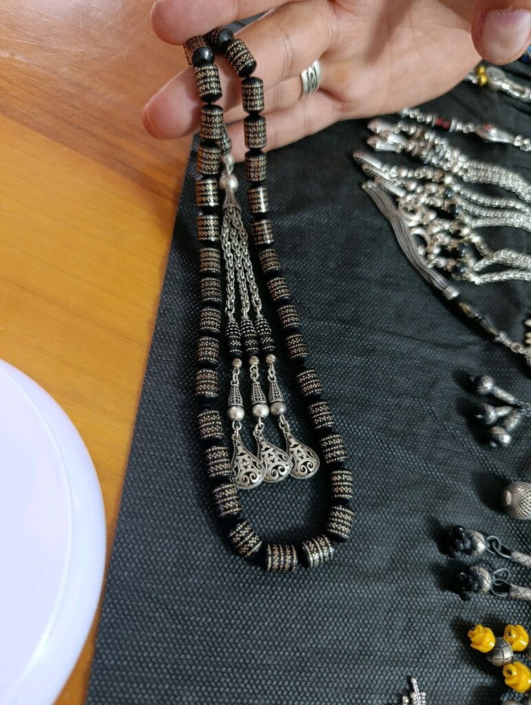 tesbih rezurum Oltu gümüş püsküllü gümüş çakimli - 4