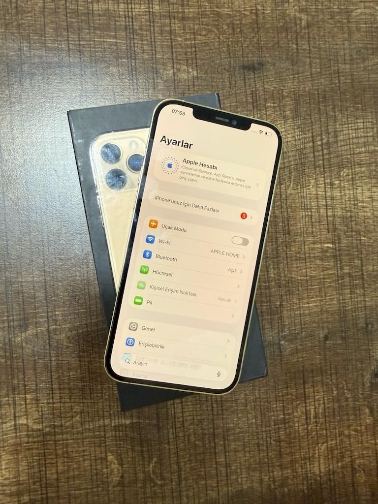 İPHONE 12 PRO MAX 128 GB GOLD YD PİL 100 EKRAN ORJİNAL - 12