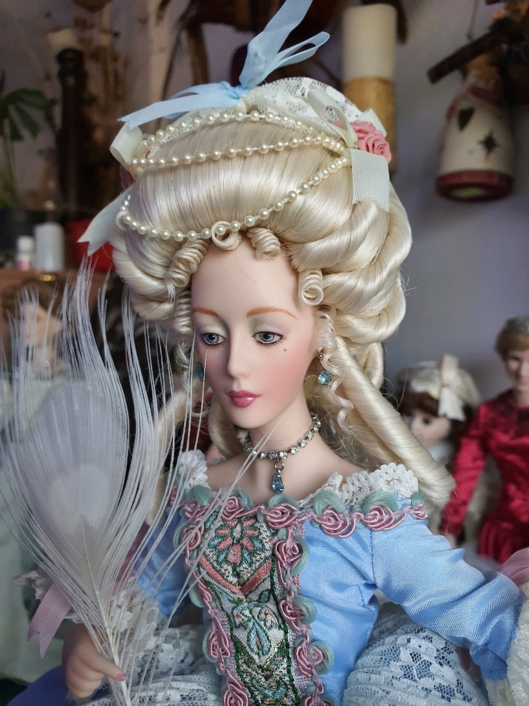 Marie Antoinette porselen bebek damgalı vintage - 5