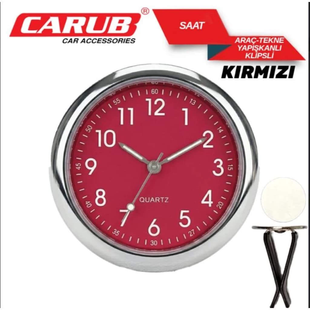 Zaman Saati Araç Tekne Yapışma+ Klips 4 CM Çap - 2