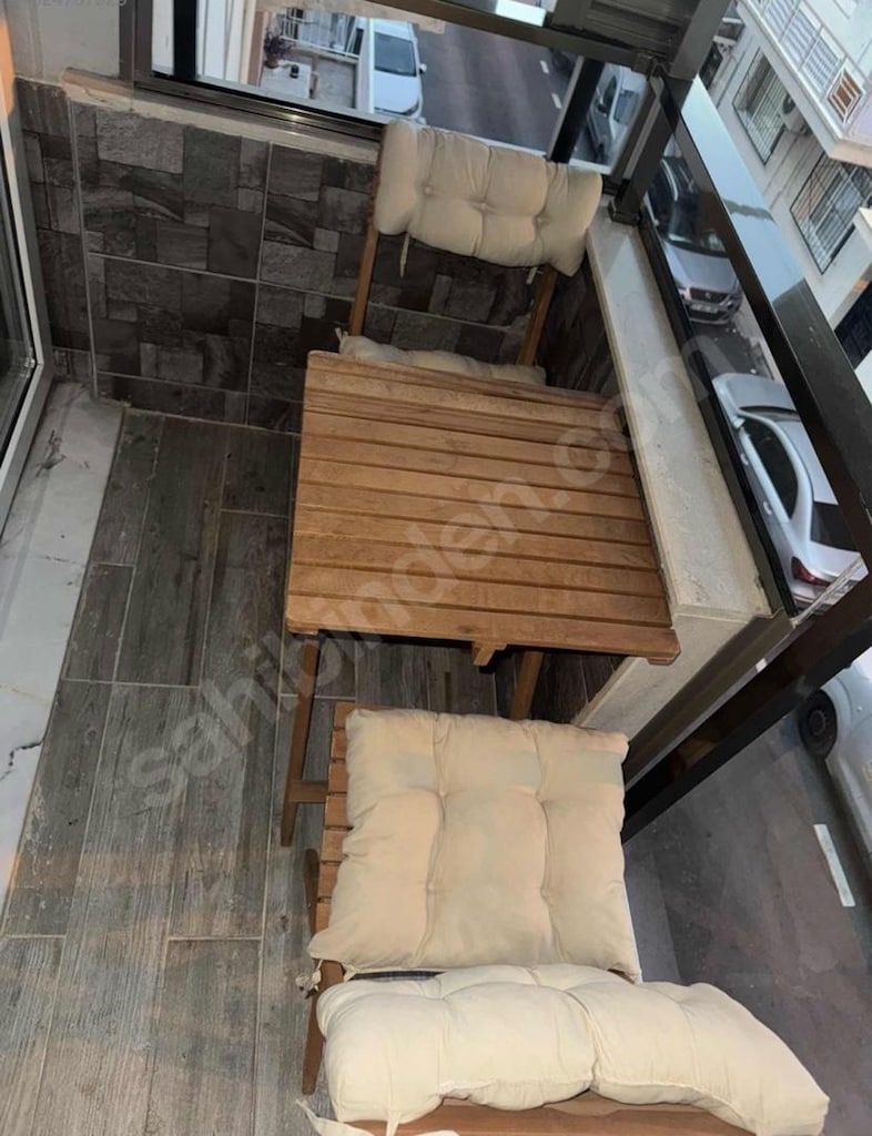 Ahşap Katlanır Balkon/Bahçe Bistro Takımı - 6