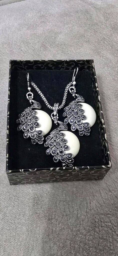 lüle taşı kolye küpe takım - 2