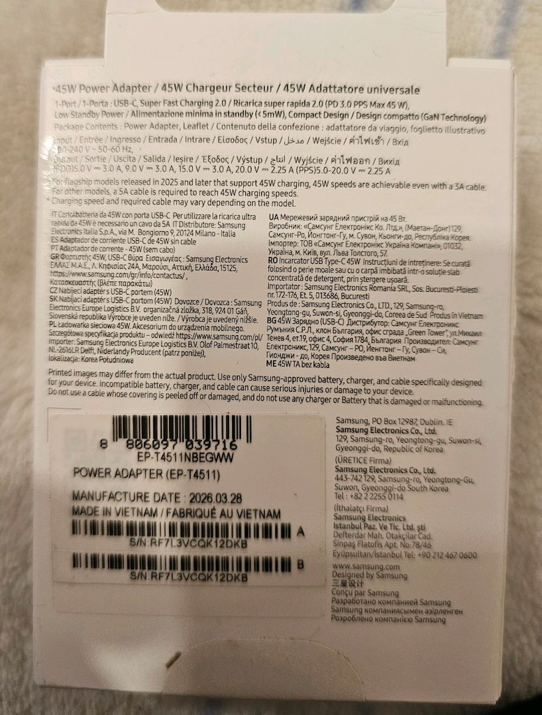 Samsung 45W Hızlı Şarj Adaptörü EP-T4511 Sıfır Orijinal - 2