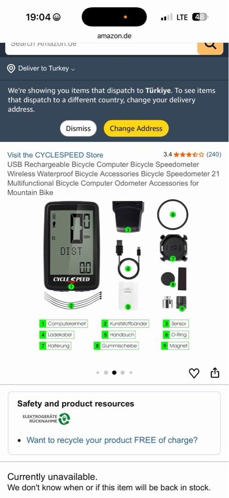 CYCLESPEED kablosuz kilometre saati bisiklet saati bilgisayar - 7