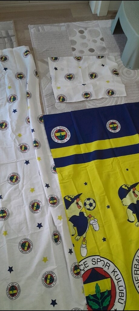 fener bahçeli 1 metre en 1 buçuk boy bebek karyola nevresim sifir - 2