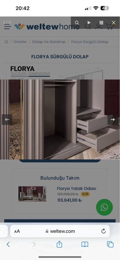 weltew home yatak odası dolabı - 3