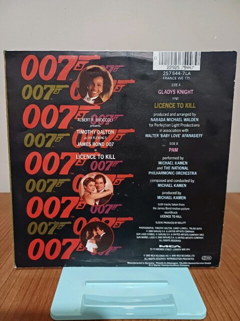 007 JAMES BOND MICHAEL KAMEN GLADYS KNİGHT DÖNEM 45LİK PLAK