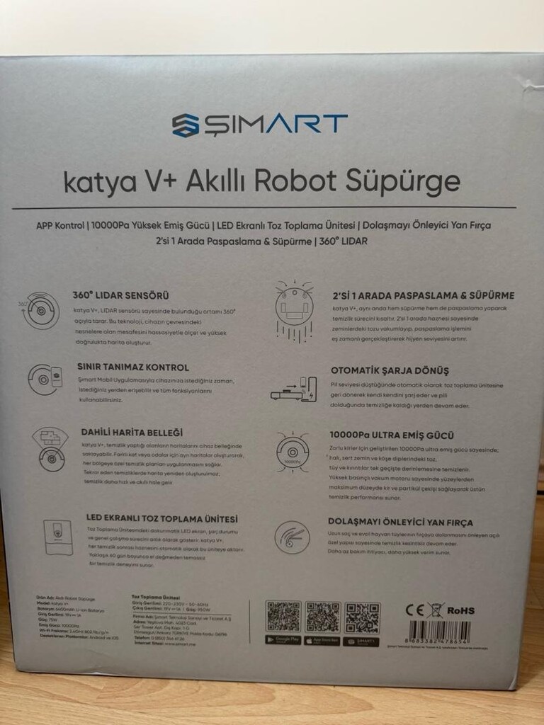 Katya V+ Robot Süpürge Otomatik Toz Toplama - 4