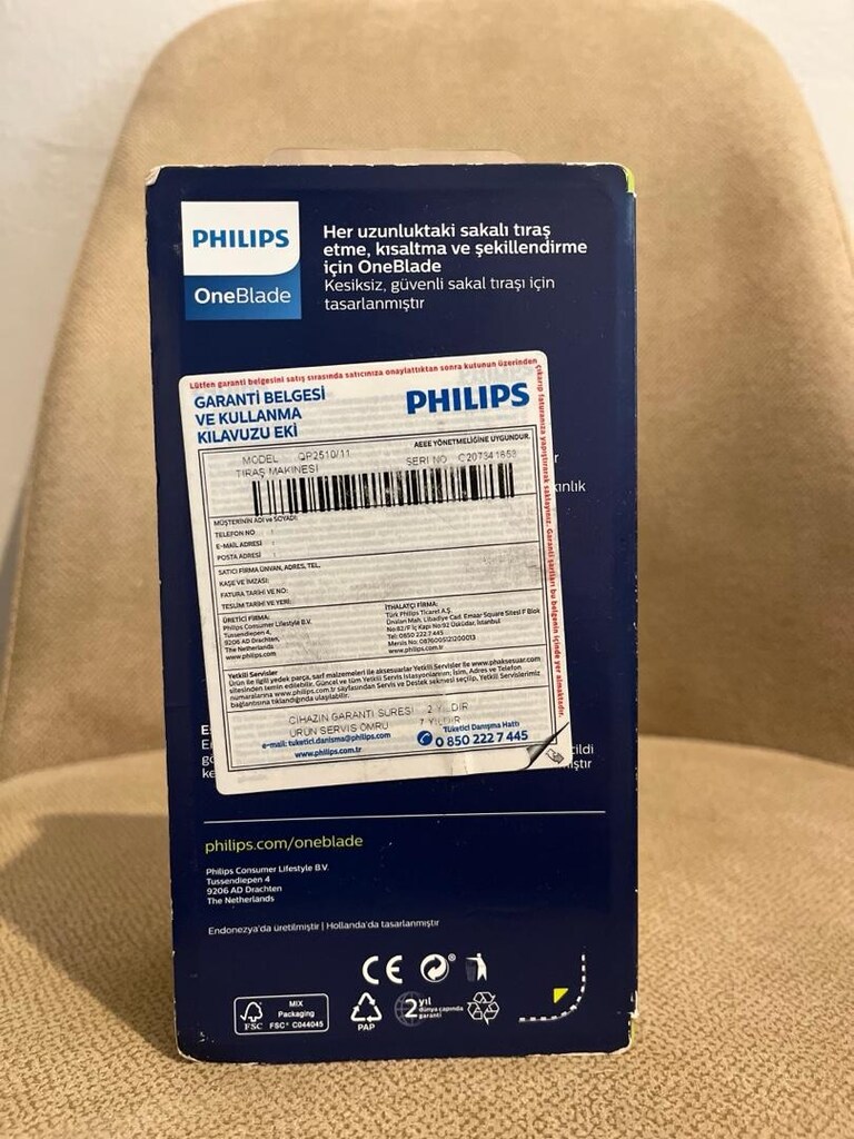 Philips Oneblade Hibrit Tıraş Makinesi QP2510/11 SIFIR - 3