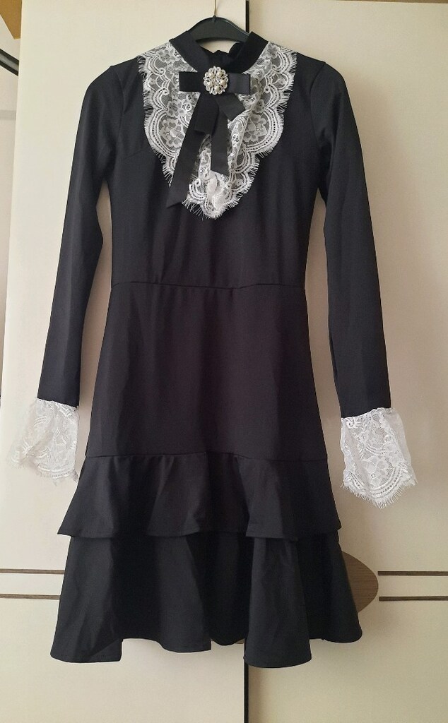 dantel detay elbise - 3