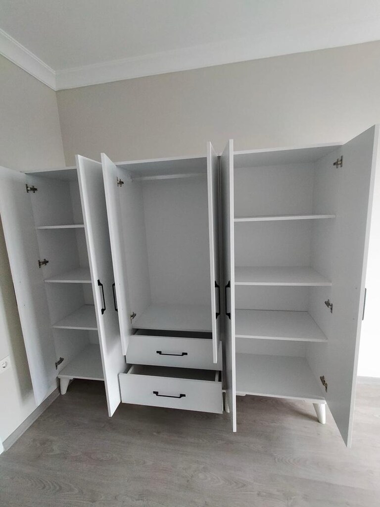 sıfır ürün kaliteli 6 kapaklı gardrop elbise dolabı - 2