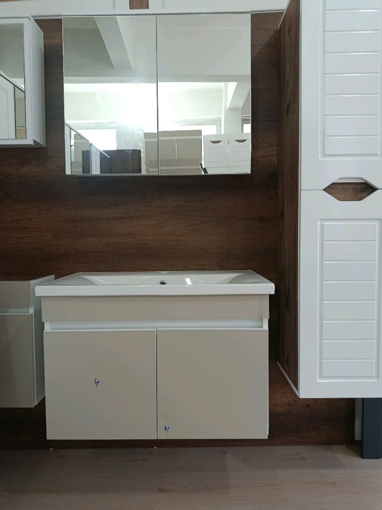 KAŞMIR RENKLI 65&80LIK DUVARA ASMALI MDF BANYO DOLABI &BOY DOLABI - 12