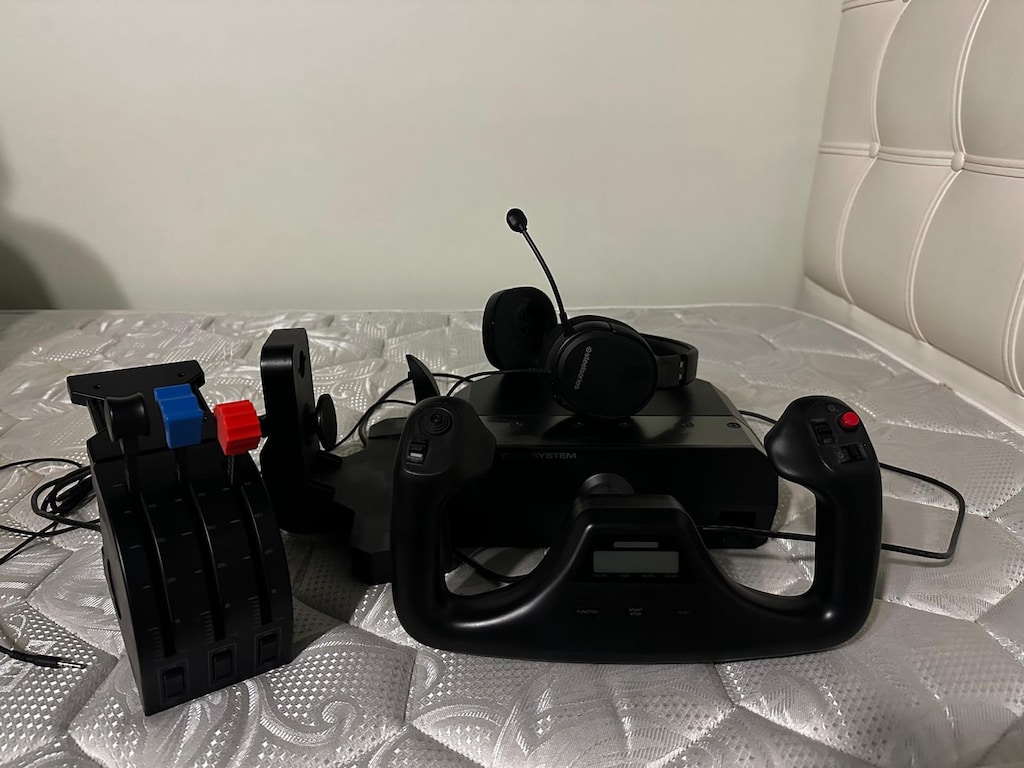 Logitech G Saitek PRO Flight Yoke System +Kulaklık (Tertemiz) - 3