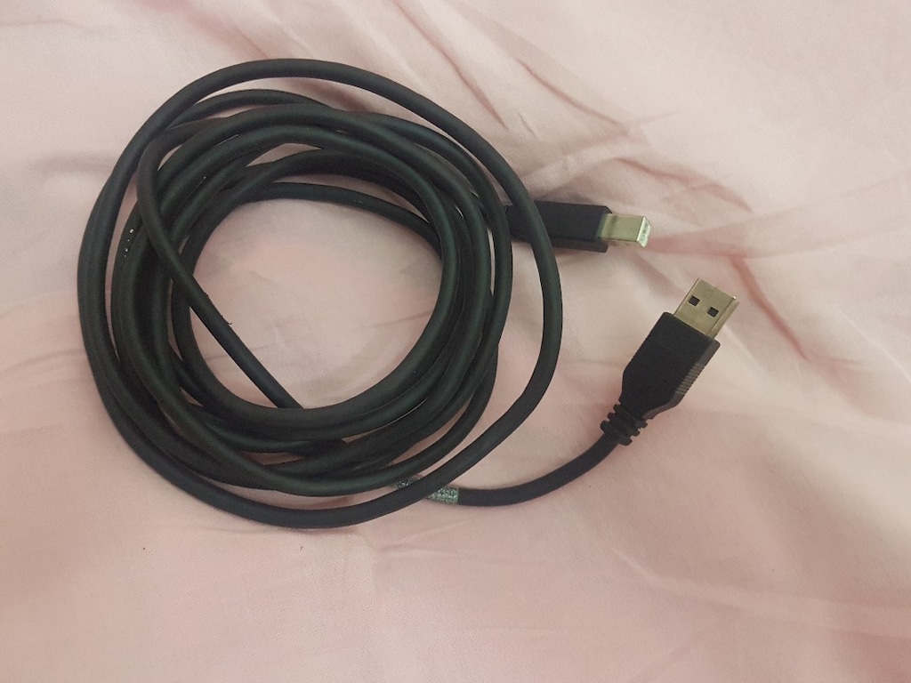 2 adet 3 Metre USB Yazıcı Kablosu Hp- Canon-Brother Printer Kablo siya