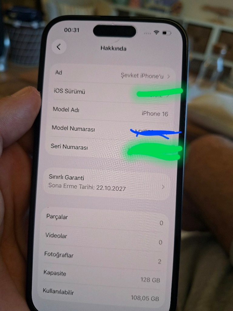 IPHONE 16 128GB SIYAH TERTEMIZ KILIFLARI ILE - 8