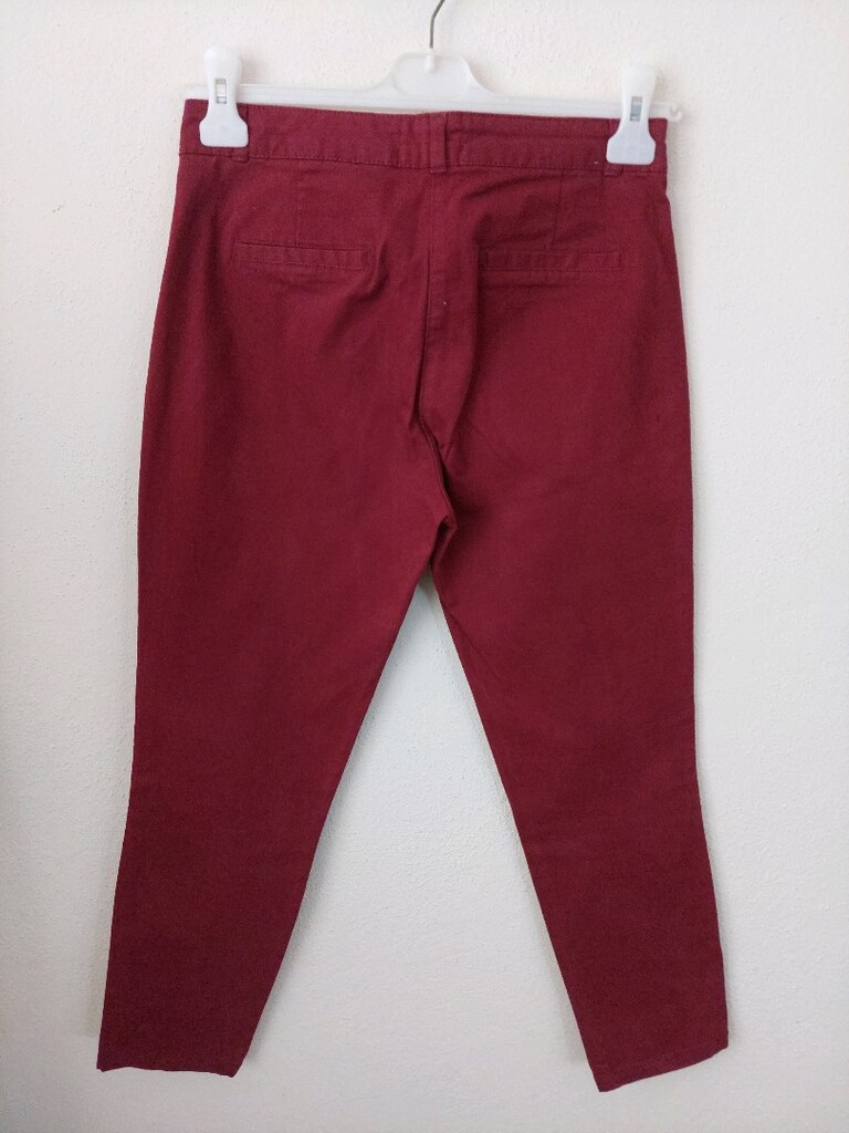 KOTON kadın bordo casual pantolon - 5