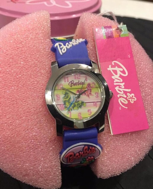 Barbie,kız çocuk saati,Lisanslı Orijinal,Barbie anahtarlık hediyeli