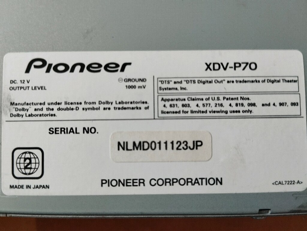 OTO DVD Pioneer XDV-Carrozzeria XDV-P70 - 9