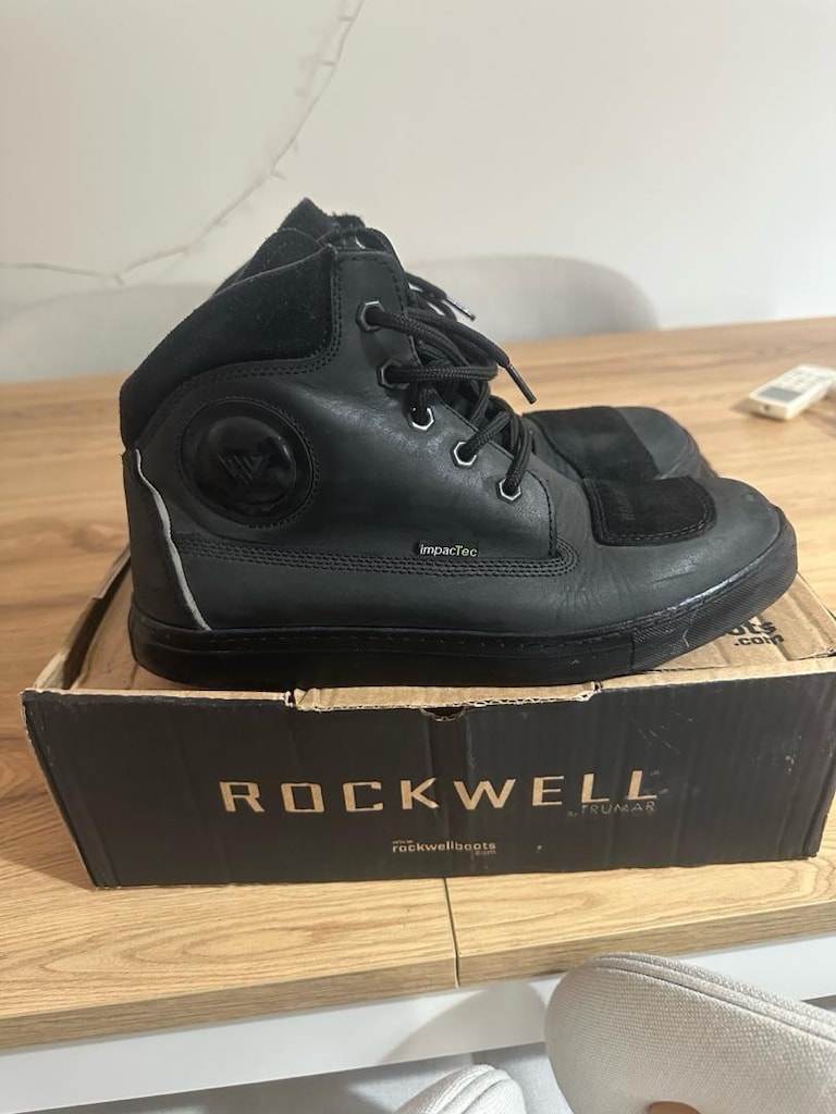 Rockwell Cafe Impactec Black Siyah Yazlık Motosiklet Botu - 4
