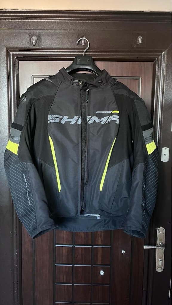 Shima Solid 2.0 Korumalı Motosiklet Montu Siyah / Sarı - 3