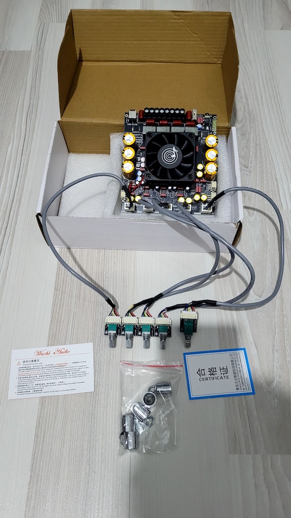 ZK-AS21P 1200W TPA3255 2.1 Bluetoth Amplifikatör potans kablolu - 2