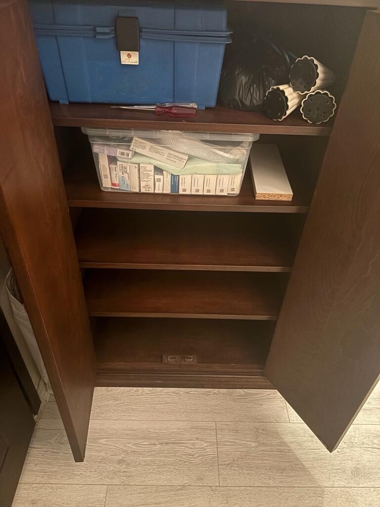 ceviz ağacı dolap raflı çekmeceli - 3