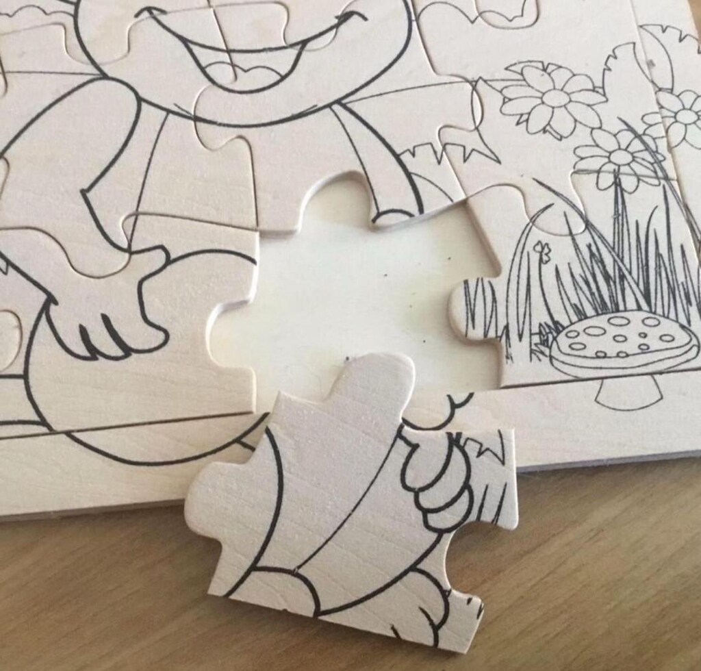 Çocuğunuz boyasın diye ahşap puzzle - 2