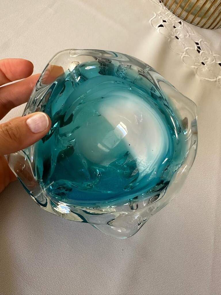 İtalyan Murano Cam Küllük Kül Tablası - 3