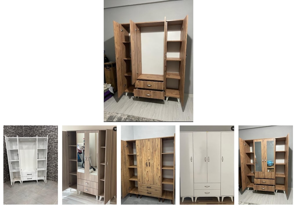 4 kapaklı elbise dolabı thbngztygm - 6