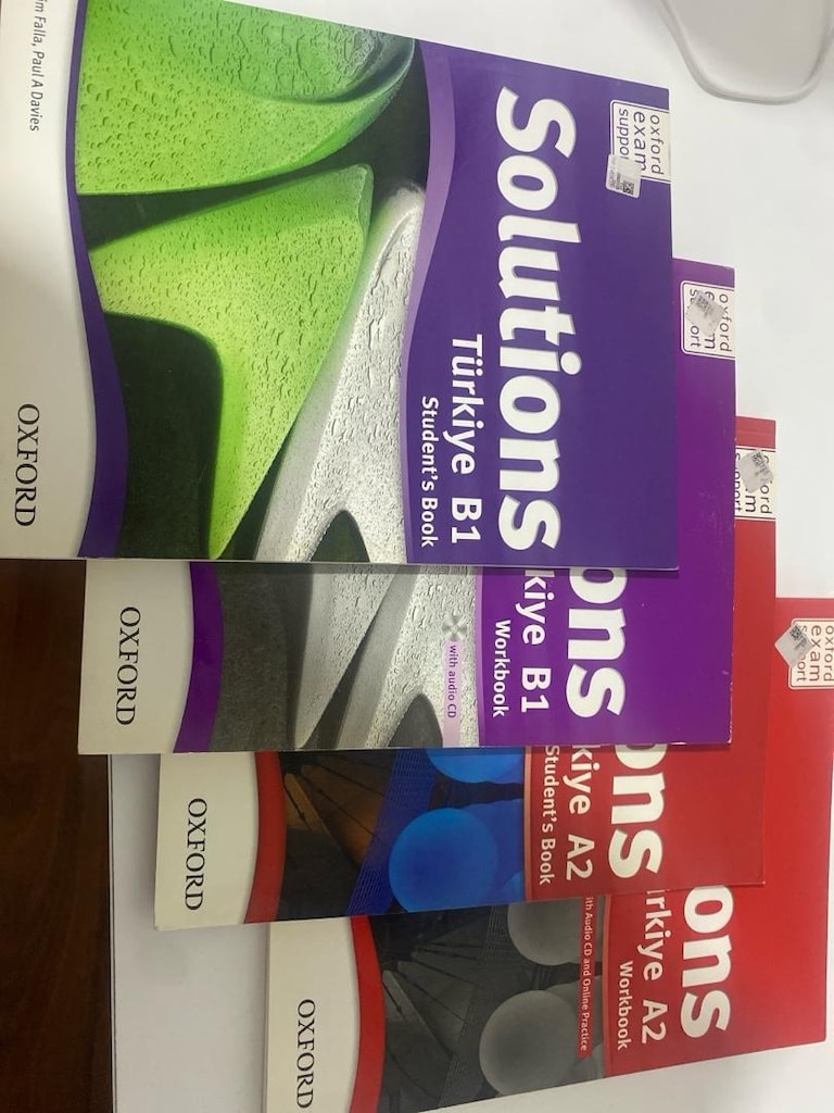Oxford Solutions Türkiye A2 + B1 Tam Set | Orijinal | CD ve Kodları ++