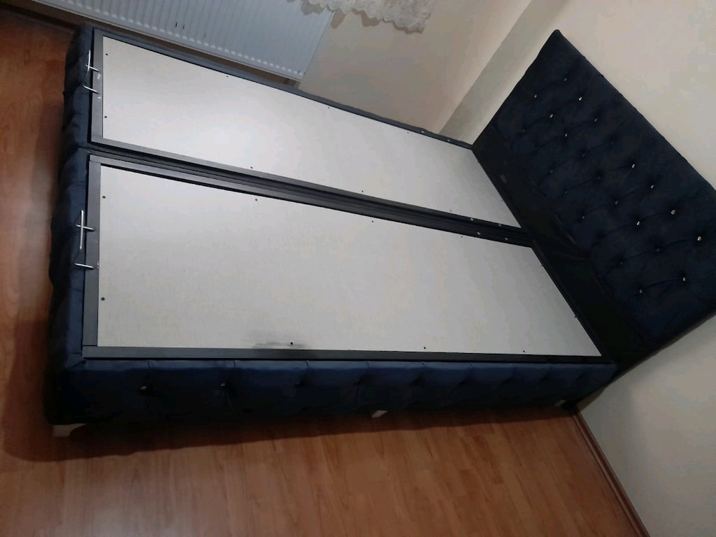 çift kişilik yatak baza başlık 3lü set - 2