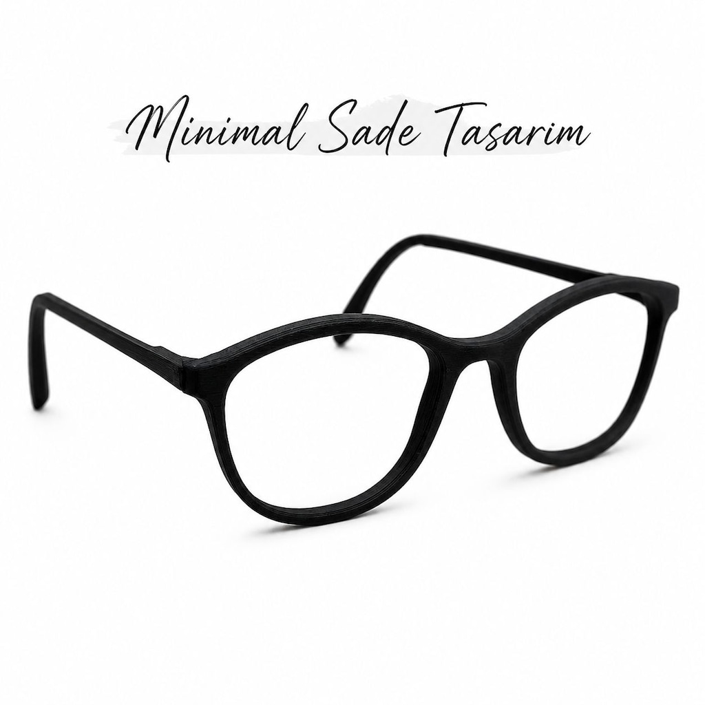 Yapı3D Minimal Retro Parti Gözlüğü Tekli | Siyah Tasarım - 4