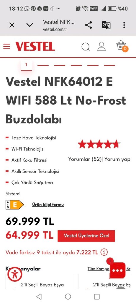 Vestel 588 litre Nofrost Buzdolabı - 2