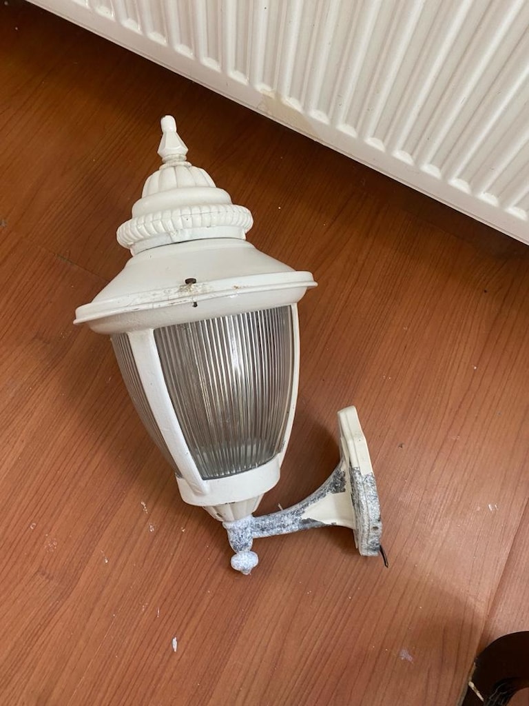 2 li 55 cm yükseklik alimünyum döküm boya bahçe aplik - 7