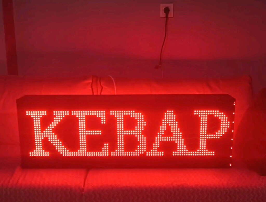 32x96cm led tabela kayan yazı - 2