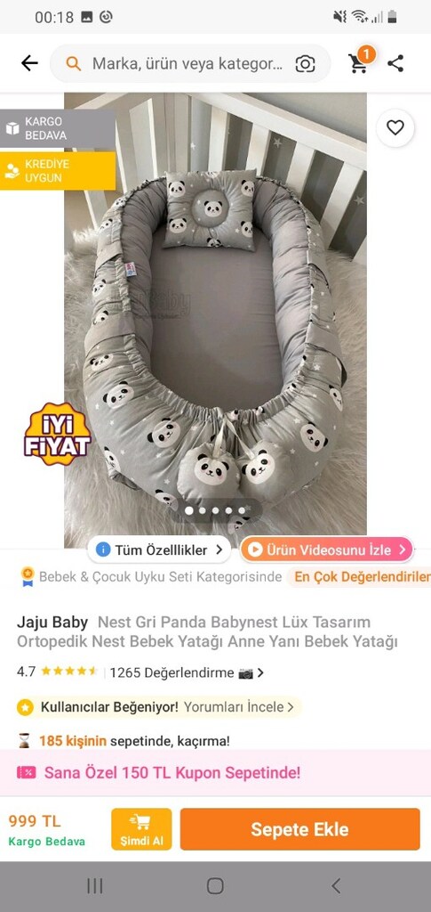 Bebek Yatagı Babynest - 3