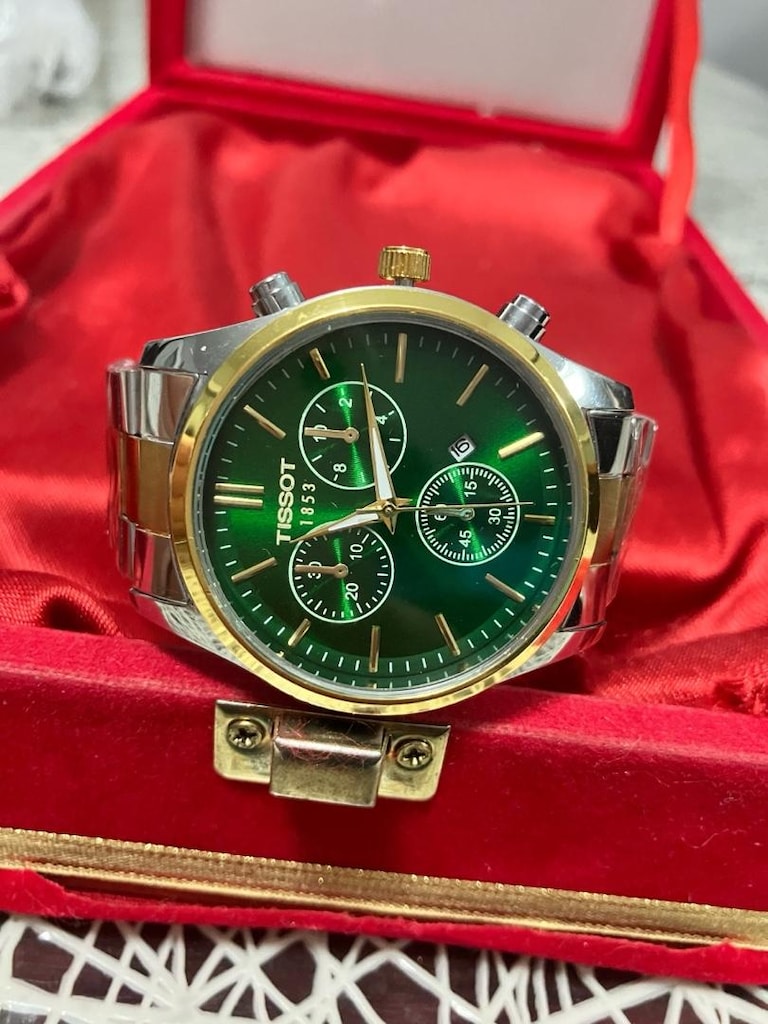 Tissot 1853 Yeşil Metal Bilezikli erkek kol saati… - 3