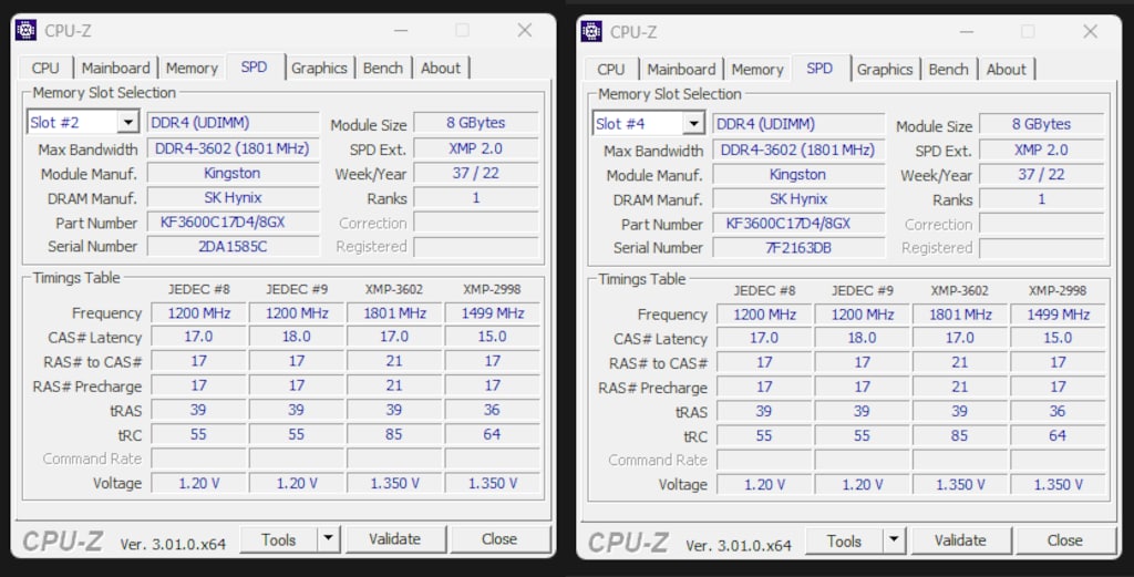 Kingston Fury Beast 16GB (2x8GB) 3600 Mhz CL17 DDR4 Ram - 2