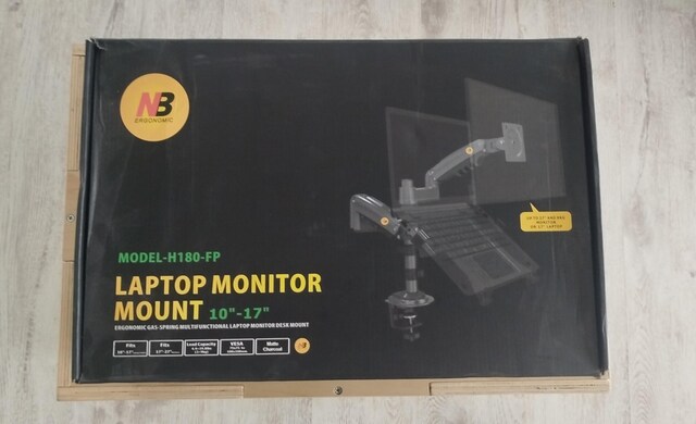 NB North Bayou H180-FP Çift Kol Amortisörlü 17"-27" Monitör Tutucu