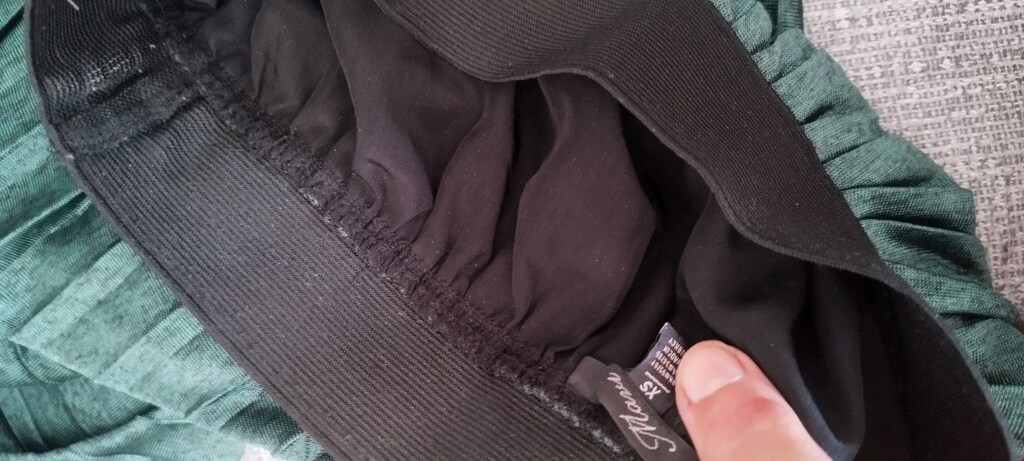 mavi jeans astarlı pileli etek - 6