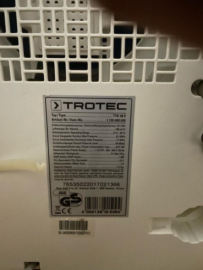 TROTEC TTK 28 EV TİPŞ NEM ALMA CİHAZI - 2